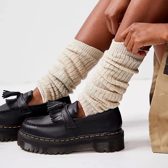 Dr. Martens Black Leather Kiltie Tassel Loafers - Picture 2 of 7